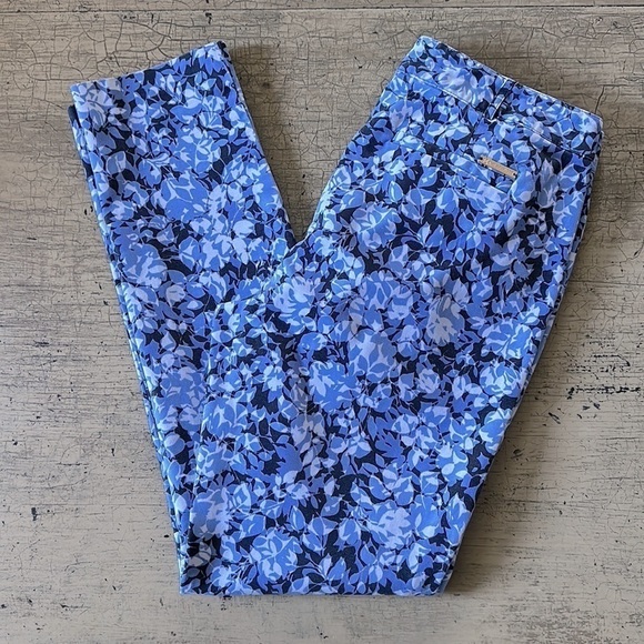 Michael MICHAEL KORS New Navy Leaf Print Pants - Picture 12 of 15